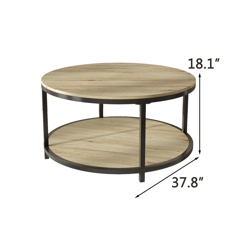 Kensei Nesting Coffee Table, Black, 18" H x 37" W x 37" L