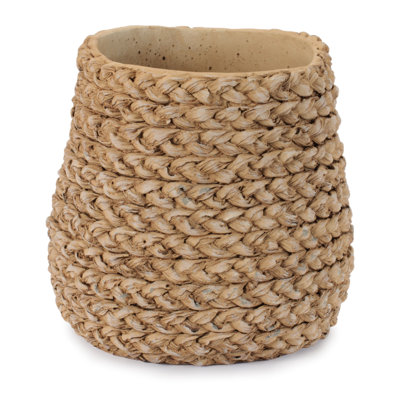 Vase en ciment tressé