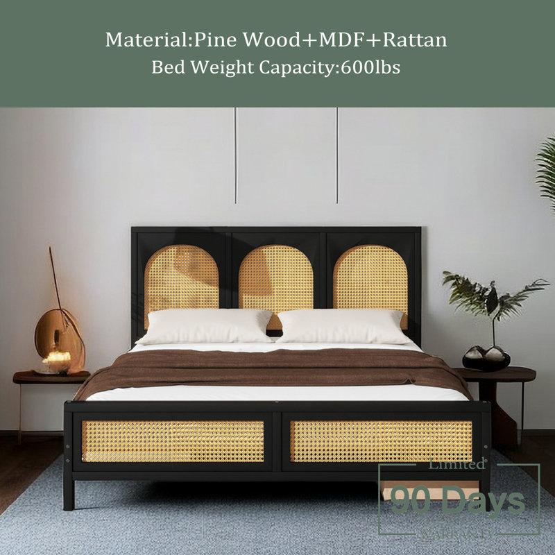 Lit plateforme avec rangement Altovise, Blanc, Grand