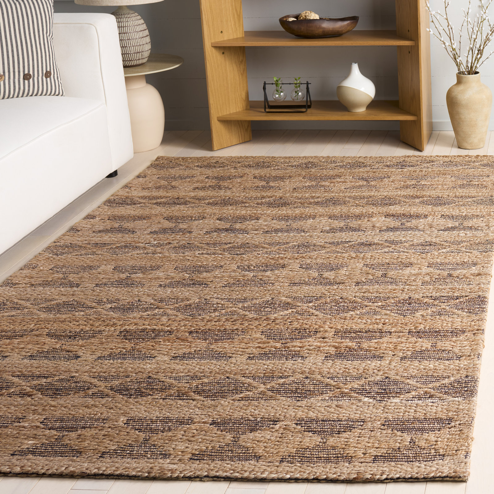 Hand-Woven Geometric Performance Rug, 5'-0" X 8'-0" Rectangle