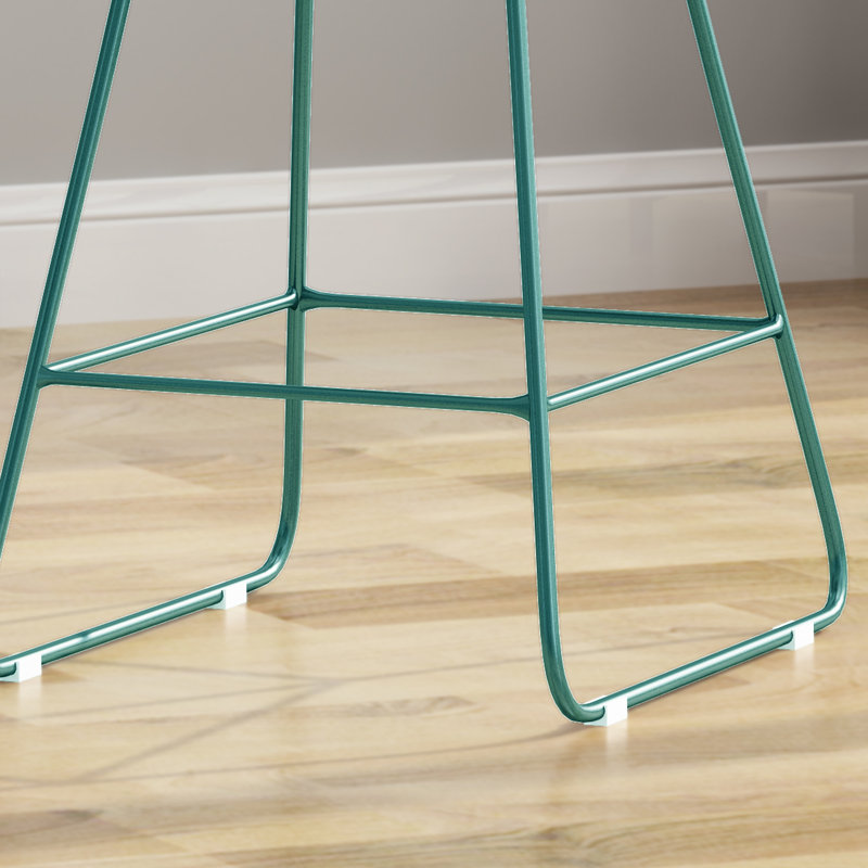 Kerby Upholstered Counter Stool with Metal Frame, Teal