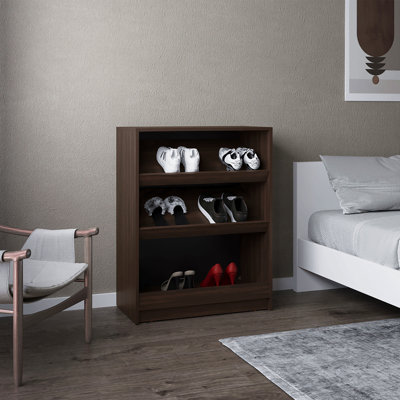 3-Tier Shoe Rack With Open Shelves Freestanding Shoe Organizer For Entryway Or Closet