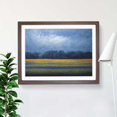 Expressive Bluebell Field 1 Piece Single Picture Frame Painting
