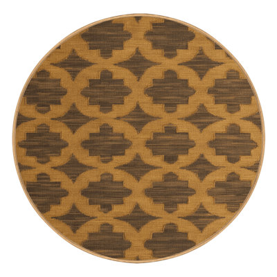 Machine Washable Trellis Brown Area Rug