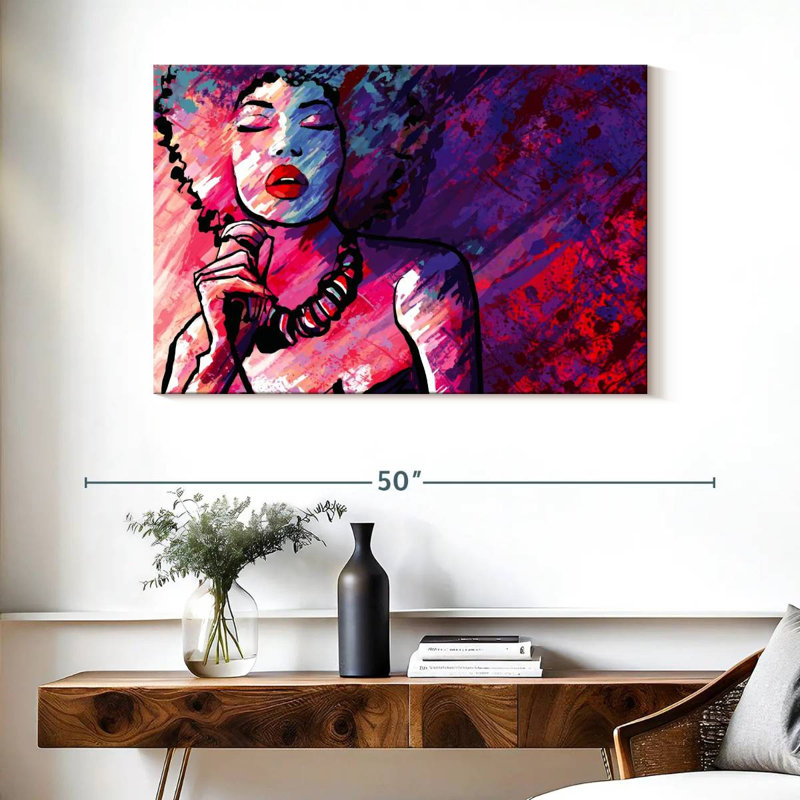 Abarca Soulful Jazz Singer, 26" H x 39" W