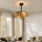 19.68'' Caged Ceiling Fan With 4 Lights Kit And Remote Control