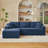 Cloud Sectional Sofa with Deep Seat and No Assembly Required-1834390783