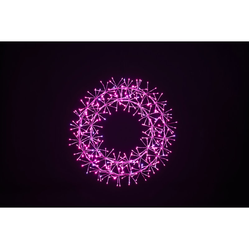 Couronne lumineuse 24 po, Rose