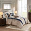 Ensemble d'édredon 7 pièces en jacquard avec coussins décoratifs-122118803