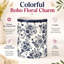 Porte-ustensiles floral pour cuisine, porte-ustensiles d'été en céramique