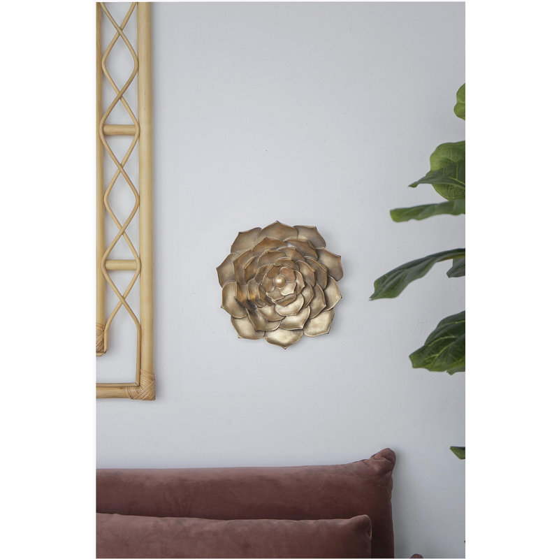 D10x1.4" Succulent Wall Plaque, 2 Piece
