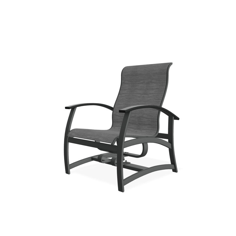 Belle Isle Outdoor Lounge Chair, Graphite, Destiny Steel