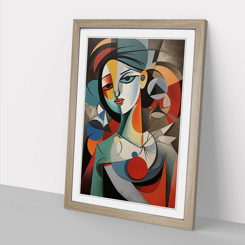 Pablo Picasso Hard Edge - Framed Print, Oak , 34cm H x 25cm W x 2cm D