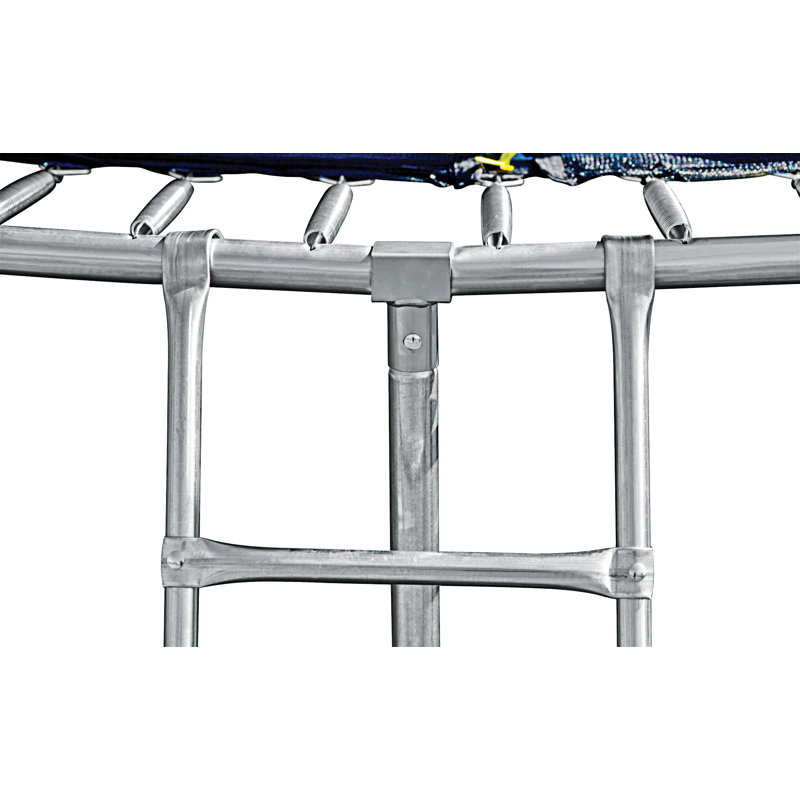 Blue 10FT Round Trampoline with Enclosure and Basketball Hoop