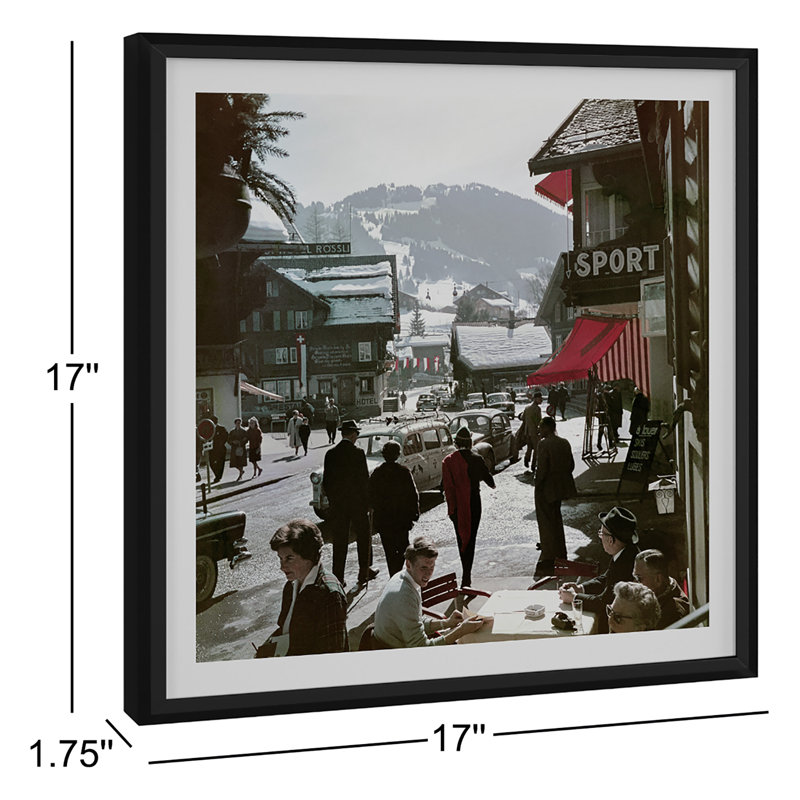 Gstaad Town Centre Print by Slim Aarons