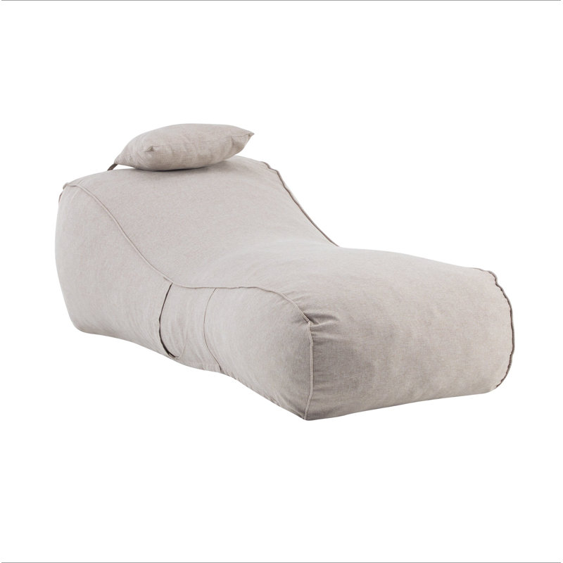 Fauteuil à billes d'extérieur Lemoore, beige foncé, Coton beige
