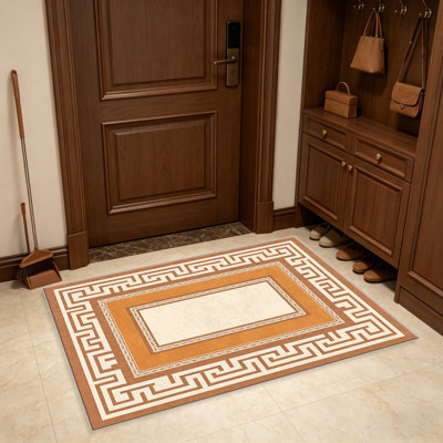 Tapis chameau pour le salon, doux et confortable, adapté à toutes les saisons, facile à entretenir, tapis d'intérieur lavable à la machine, sous la table de la ferme convenant à la chambre à coucher, à la salle à manger, au bureau, au balcon, au patio