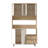 Colesen Modern Multi-Purpose Cabinet with Metal Legs, Oak & White Finish, 47.2 x 80.7 x 14.0 inches | 100% Melamine Coated Particle Board, 0.7 inches Thick | Wall-Mountable, Numerous Shelves, Scandinavian Design for Home & Office Storage-110441325