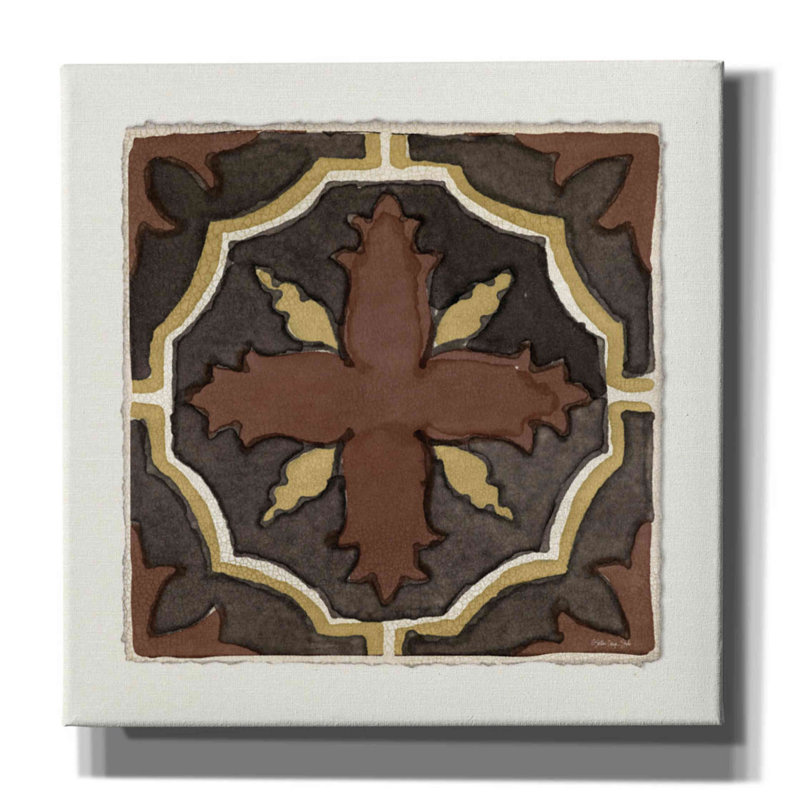 «Moroccan Tile Motif V» par Stellar Design Studio, art mural sur toile, H 12 po x l 12 po x P 0,75 po