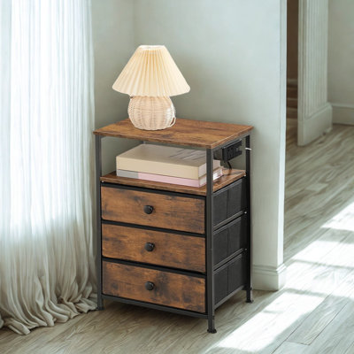 Andamo 39cm W Metal Bedside Table