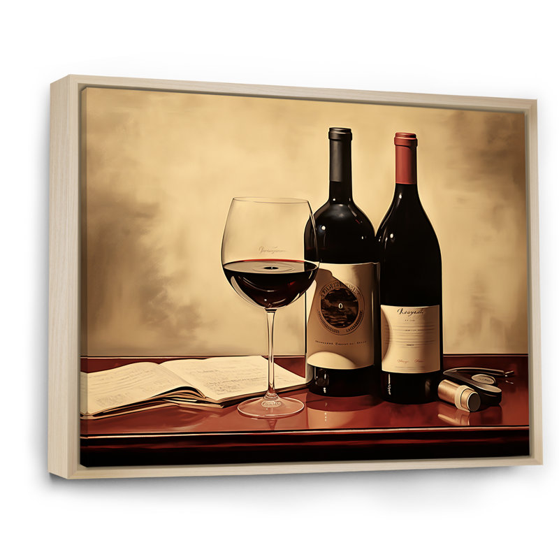 Vinyle Vinyle - Vin Art mural salon, Cadre naturel flottant, H 30 po x l 40 po x P 1,5 po