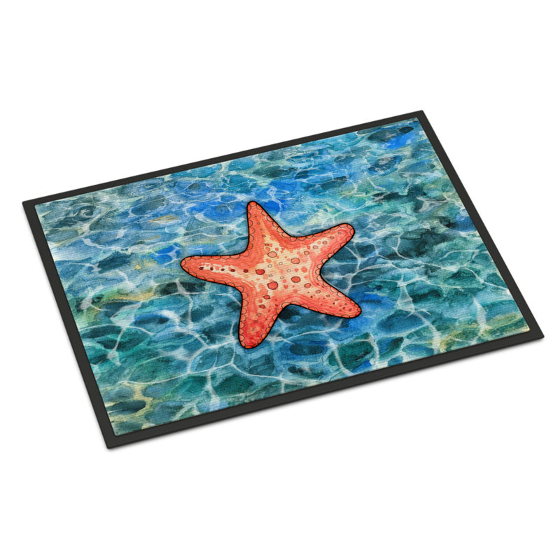 Tapis pour porte d’extérieur anti-dérapant starfish, L 36 po x L 24 po