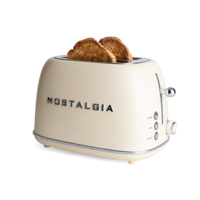 Classic Retro 2-Slice Toaster, Cream