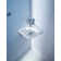 Starck 3 White Ceramic Corner Wall Mount Bathroom Sink with Overflow