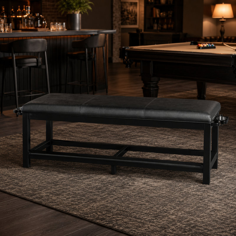 Banc de rangement Spectator By RAM Game Room, Noir