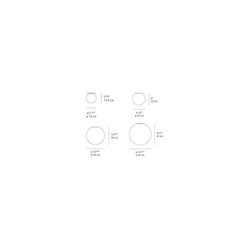 Dioscuri Wall/Ceiling Light by Michele De Lucchi, Small
