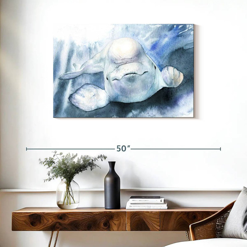 Brampt Beluga Whale, 24" H x 36" W
