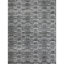 Tapis rectangulaire en laine / soie noué à la main gris / noir-75865042