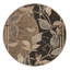 Tapis oriental doux en peluche douce à motif de plantes et de fleurs en laurier gris-868774301