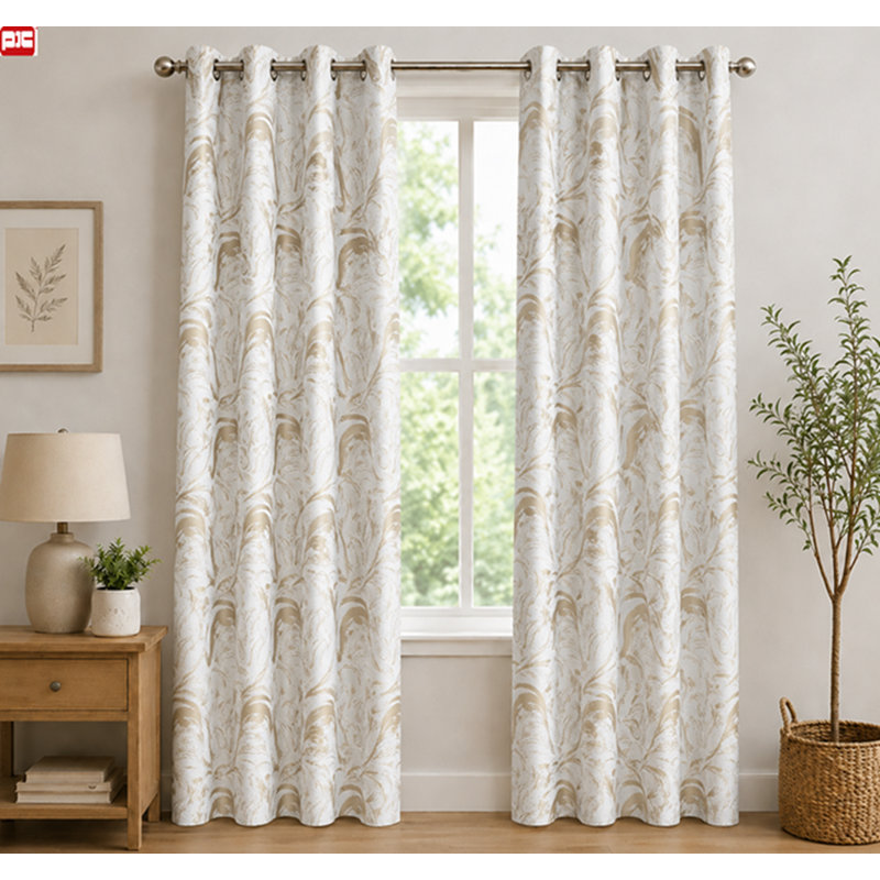 54 anneaux en jacquard épais - doré, L 54 po x L 95 po