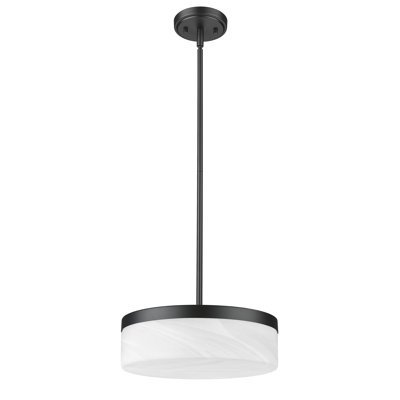 Haddon 13 inch Matte Black 1 Light Pendant