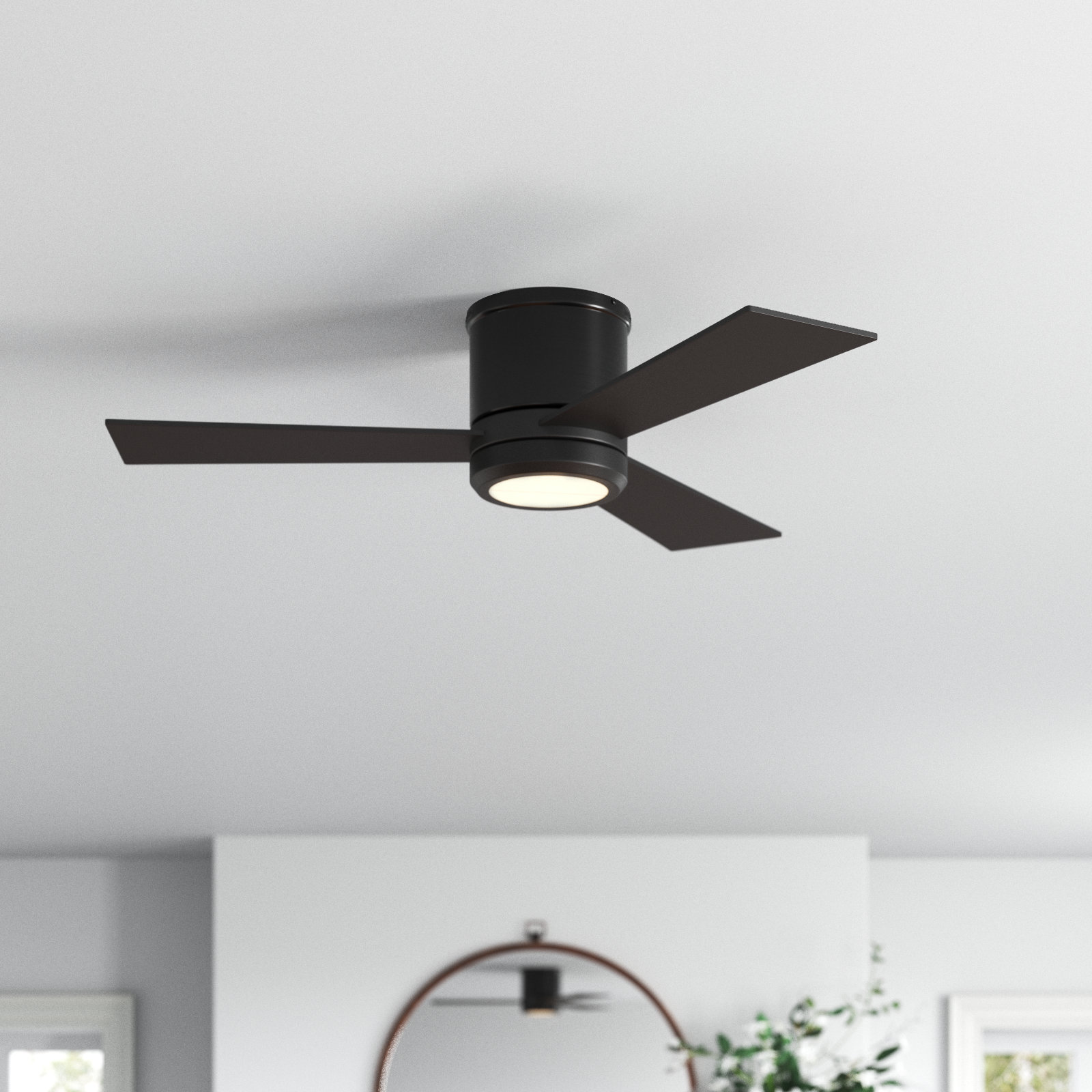 Rodrick Ceiling Fan with LED Light Kit, 42", Oil Rubbed Bronze with Roman Bronze Blades