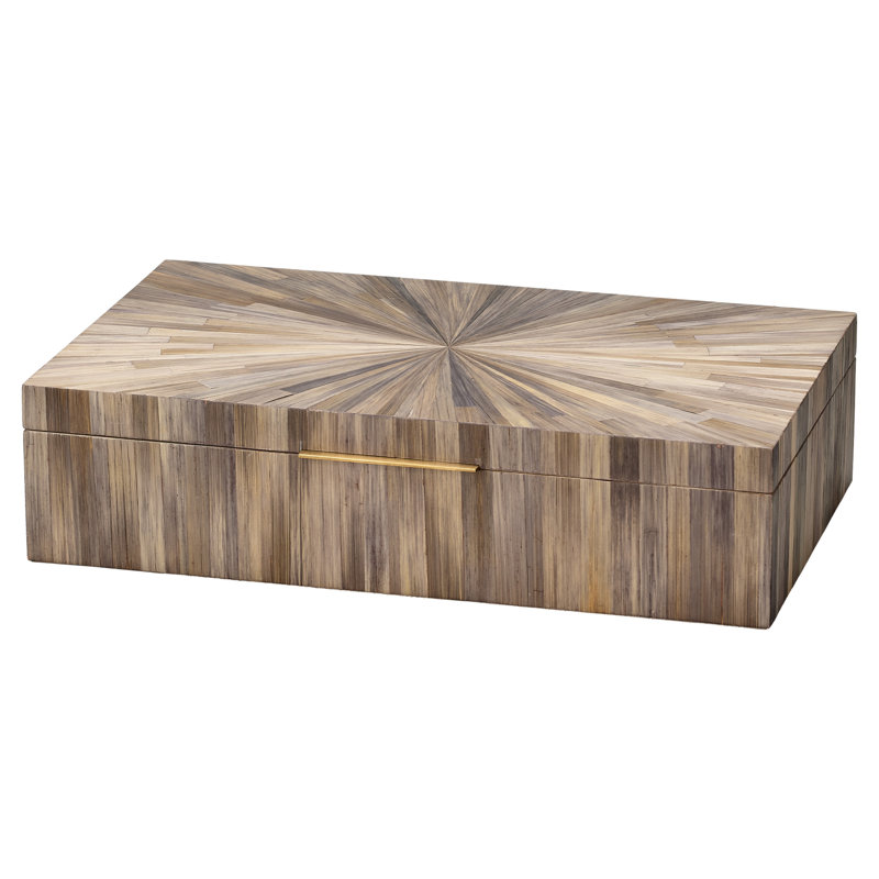 Palm Handmade Decorative Box, Gray