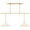 Soren 54" Extended Drop Linear Chandelier with Silk Pleated Shades