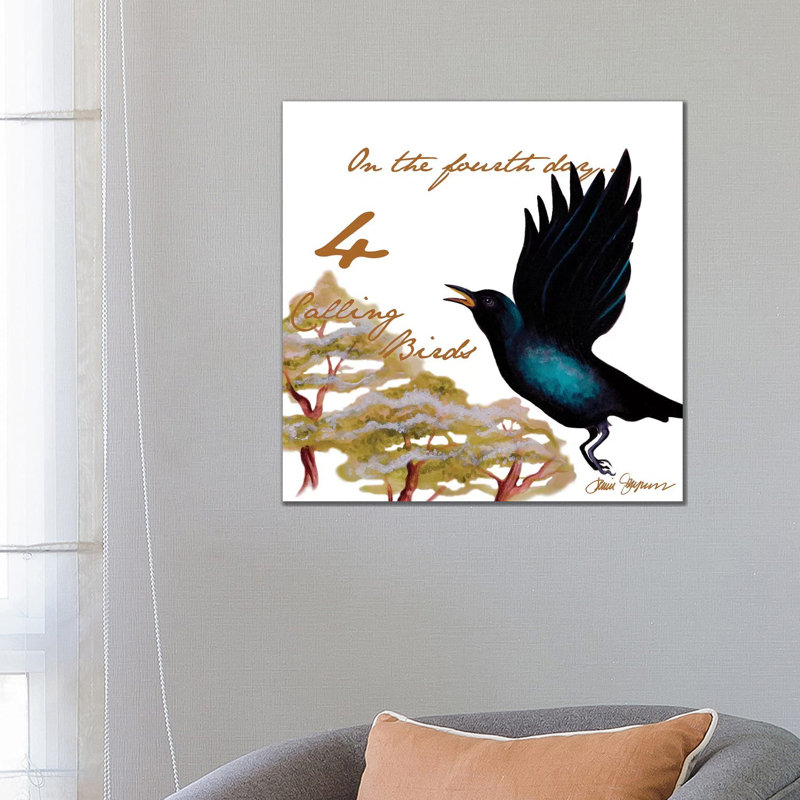 Four Calling Birds by Janice Gaynor - Wrapped Canvas Print, 66.04 cm H x 66.04 cm W x 3.175 cm D