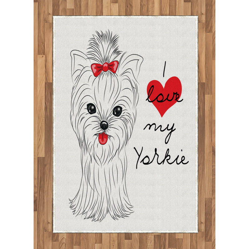 Yorkie High Density Long Fiber Poly Threads Decorative Area Rug Carpet, Rectangle 4' x 5'8"