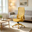 Chaise de bureau ergonomique en maille à haut dossier avec support lombaire réglable, coussin de siège en mousse moulée, fonction inclinable et inclinable pour la maison et le bureau-129881510