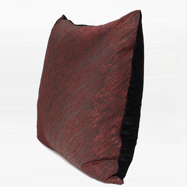 Cotton Blend Throw Pillow, Down Feather, Red/Black, Throw Pillow