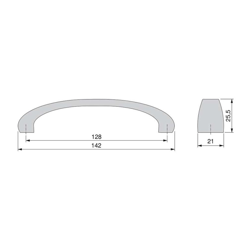 Dela Zamak 12.8cm Centre Arch Handle