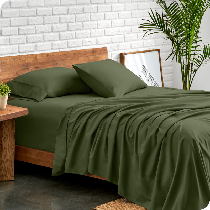 Bare Home Ultra-Soft Microfiber Sheet Set, Twin XL Sheet Set + 1 Fitted Sheet + 1 Pillowcase, Cypress
