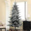 Arbre de Noël de 9 pi avec pointes enneigées, base en métal pliable, assemblage facile pour les détails enneigés artificiels de la maison, branches articulées,