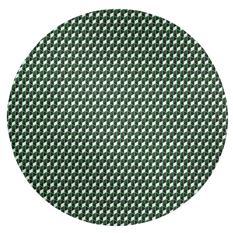 Chenille Geometric Indoor Rug, Round 5'