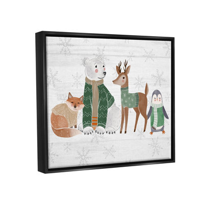 «Winter Wildlife Animals Snowflakes» par The samedi Evening Post - impression sur toile