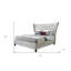  Structure de lit tapissier Madison Beige King Diamond - très grand, beige