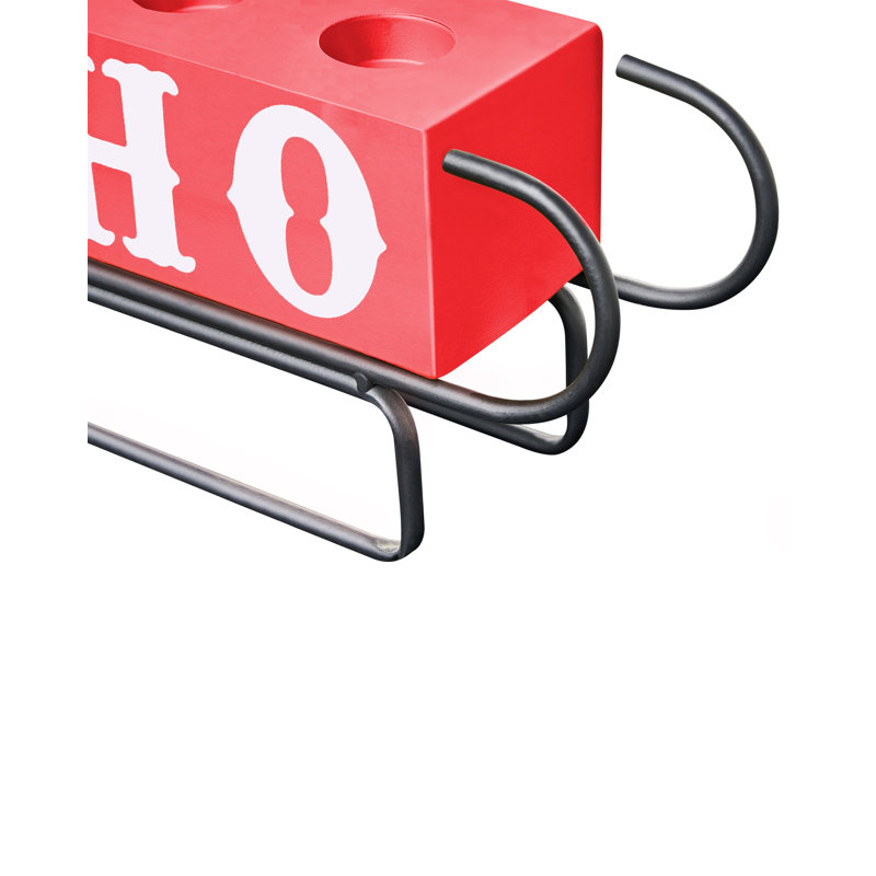 Iron Tabletop Tealight Holder, Red/White
