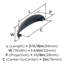Poignée coupelle 3 po (76 mm) noir mat Ravino - paquet de 25-111778432-124176791